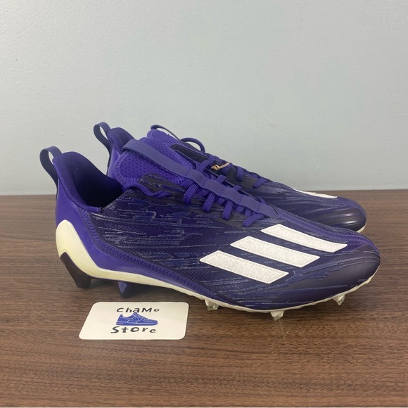Purple Mens Cleats Football Adidas Adizero Football Cleats Purple